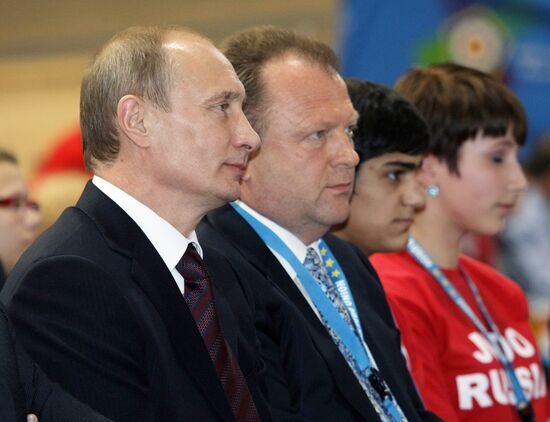 Russian fans at European Judo Championship in Vienna