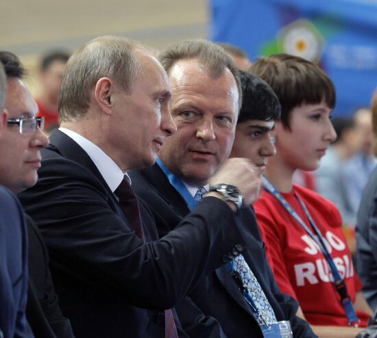 Russian fans at European Judo Championship in Vienna