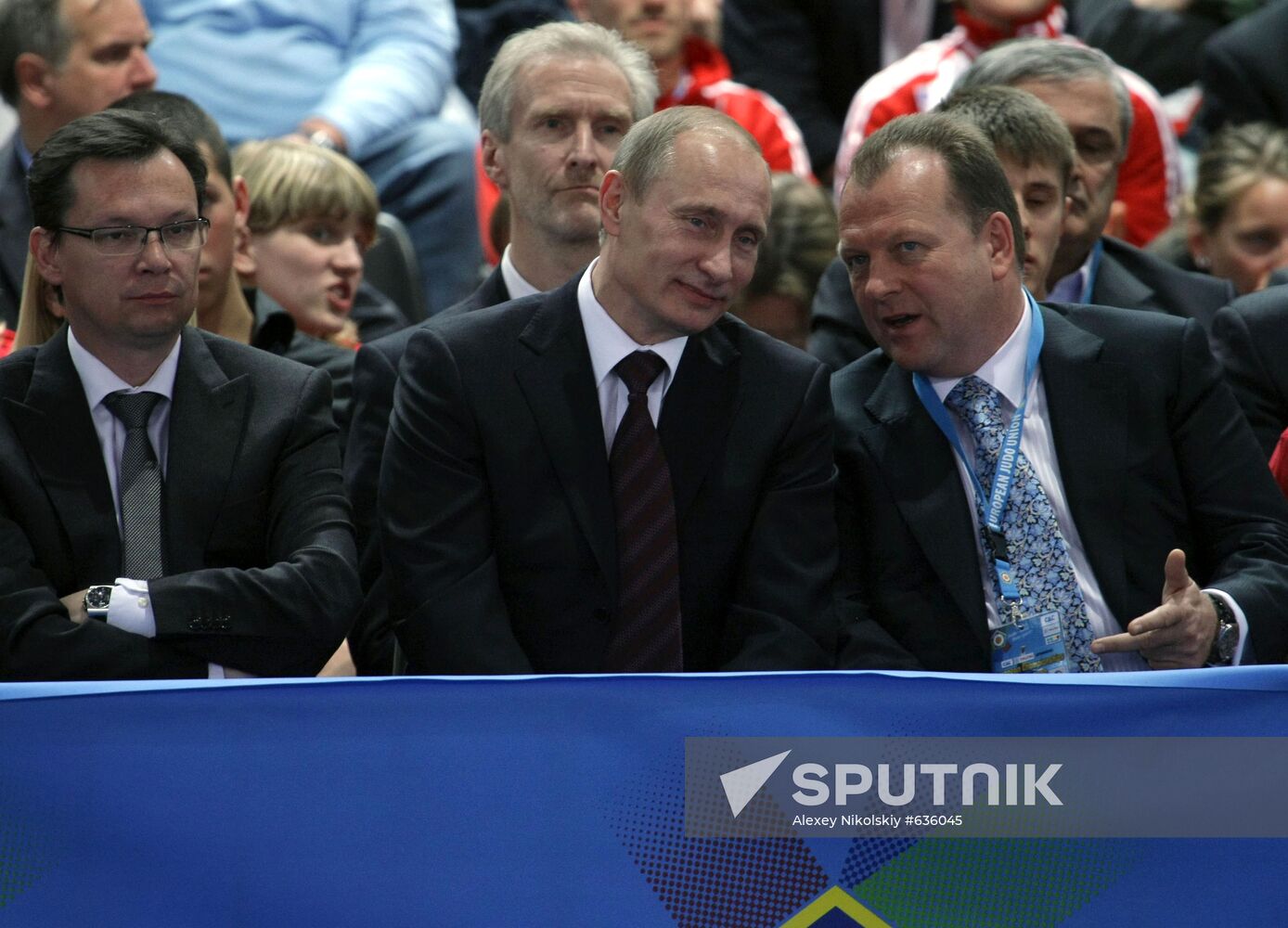 Russian fans at European Judo Championship in Vienna