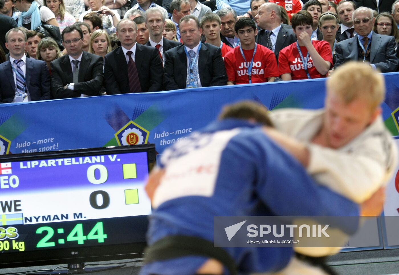 Russian fans at European Judo Championship in Vienna