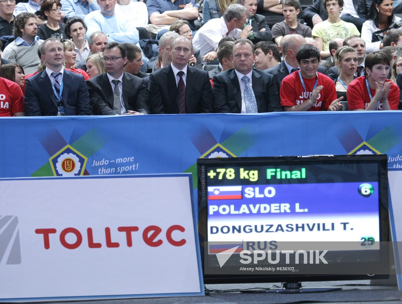 Russian fans at European Judo Championship in Vienna