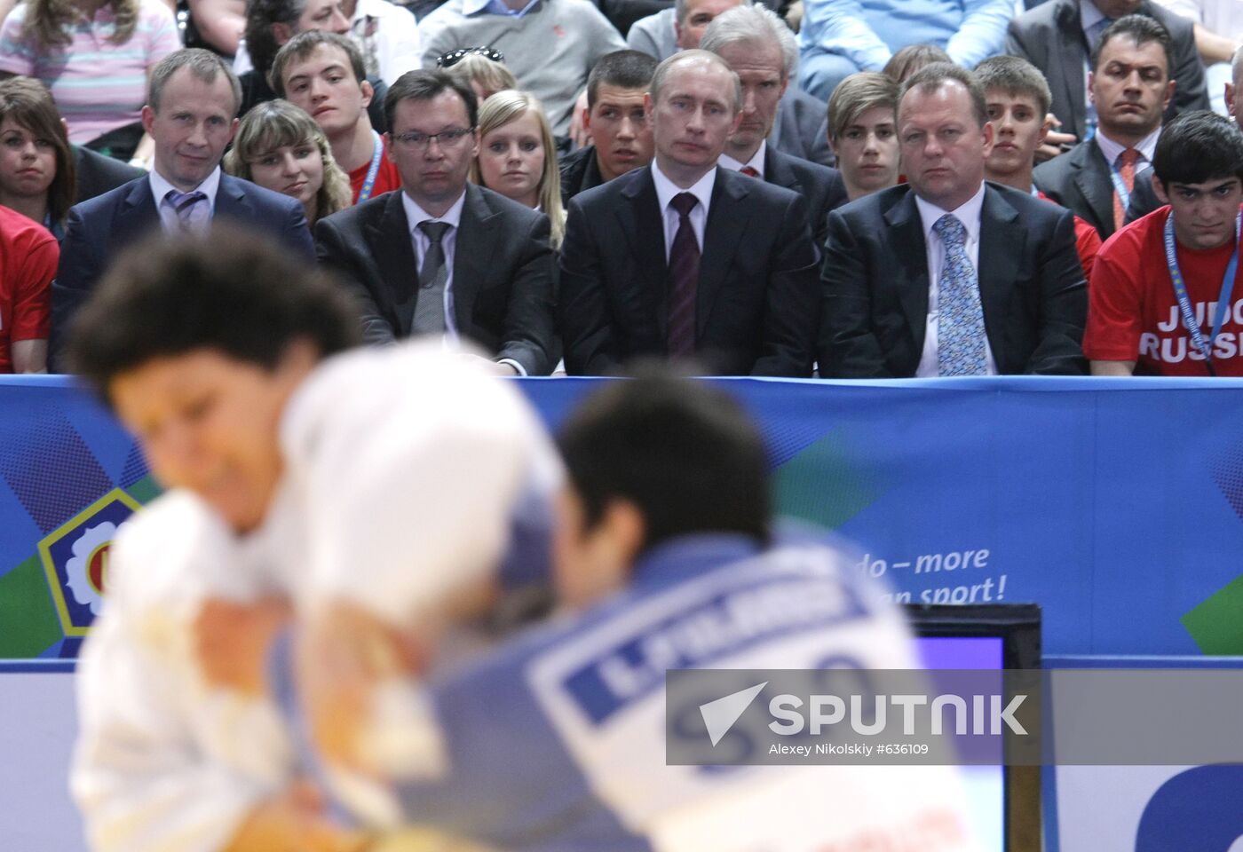 Russian fans at European Judo Championship in Vienna