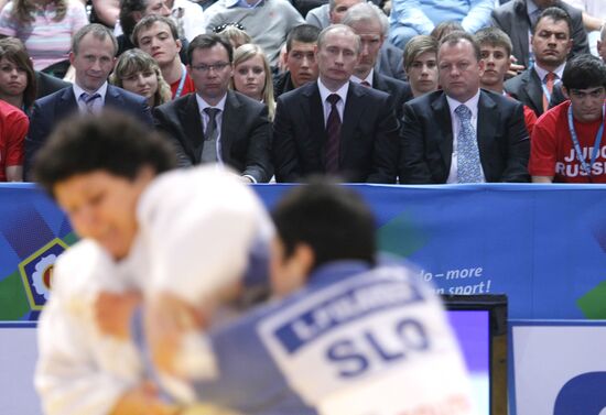 Russian fans at European Judo Championship in Vienna