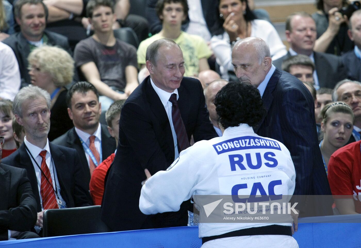Russian fans at European Judo Championship in Vienna
