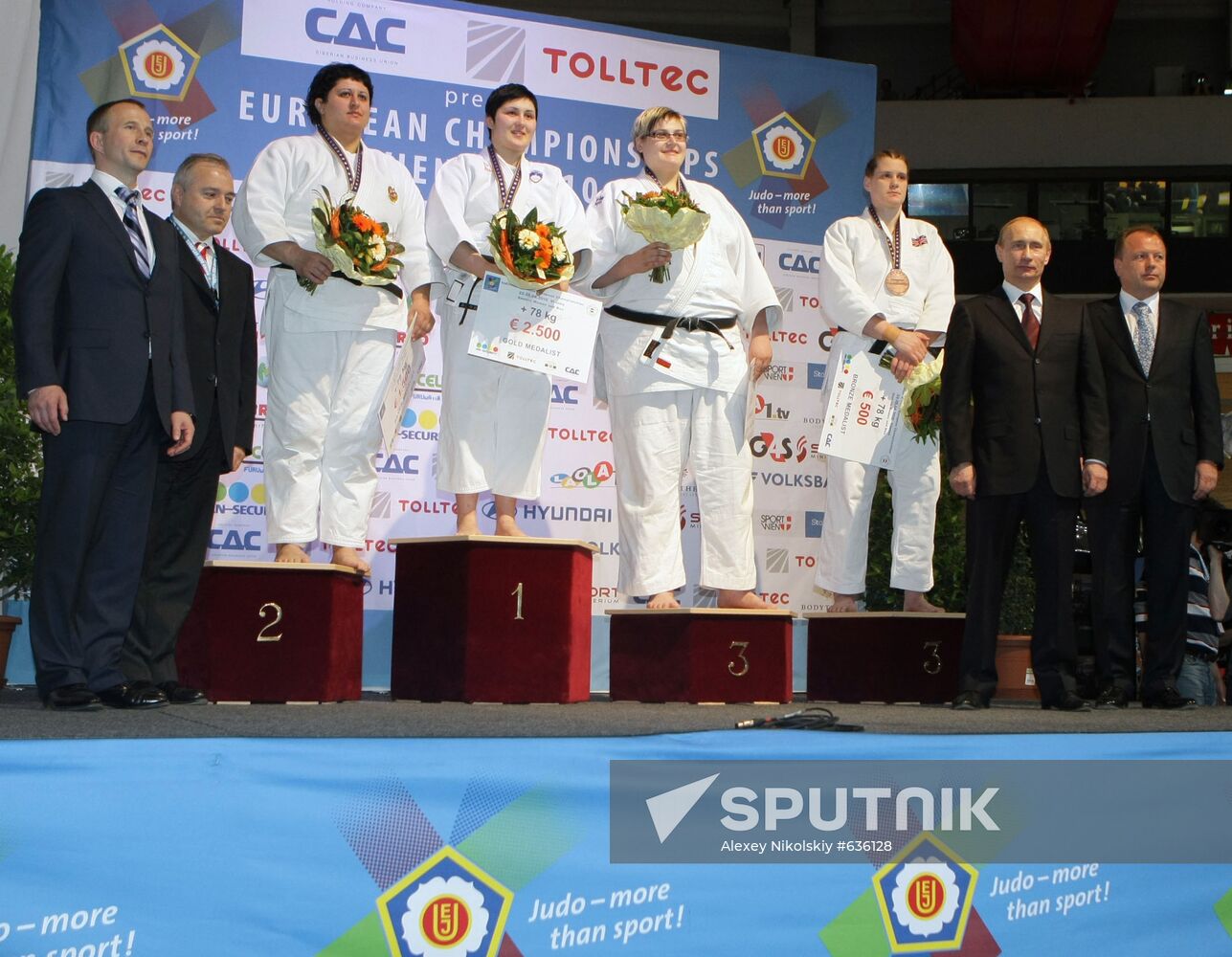 Russian fans at European Judo Championship in Vienna