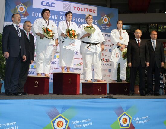 Russian fans at European Judo Championship in Vienna