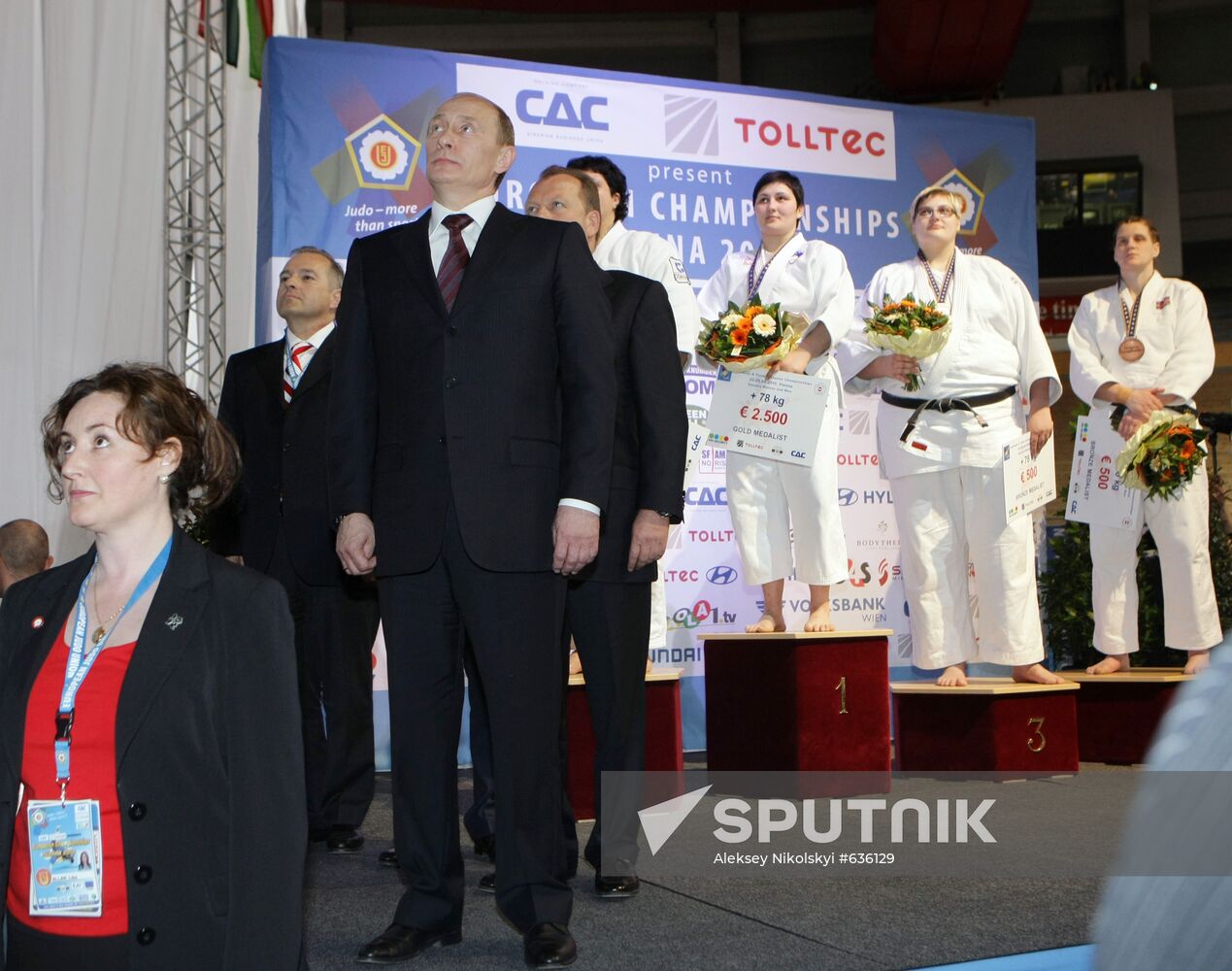Russian fans at European Judo Championship in Vienna