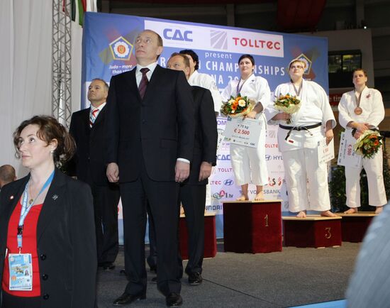 Russian fans at European Judo Championship in Vienna