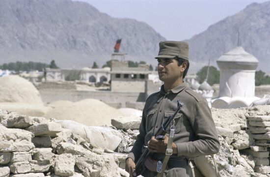 Military man on duty in Kandahar
