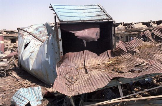 After explosion of mined car in Kabul