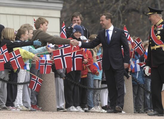 President Dmitry Medvedev visits Norway