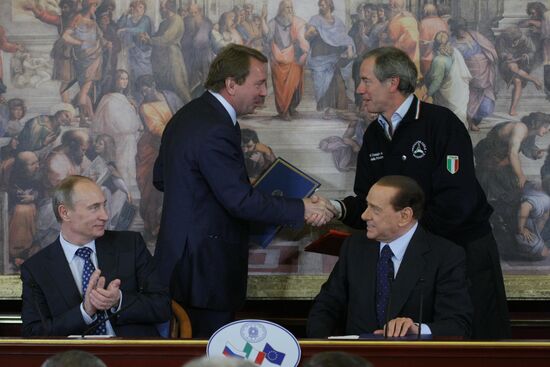 Signing Russian-Italian agreements