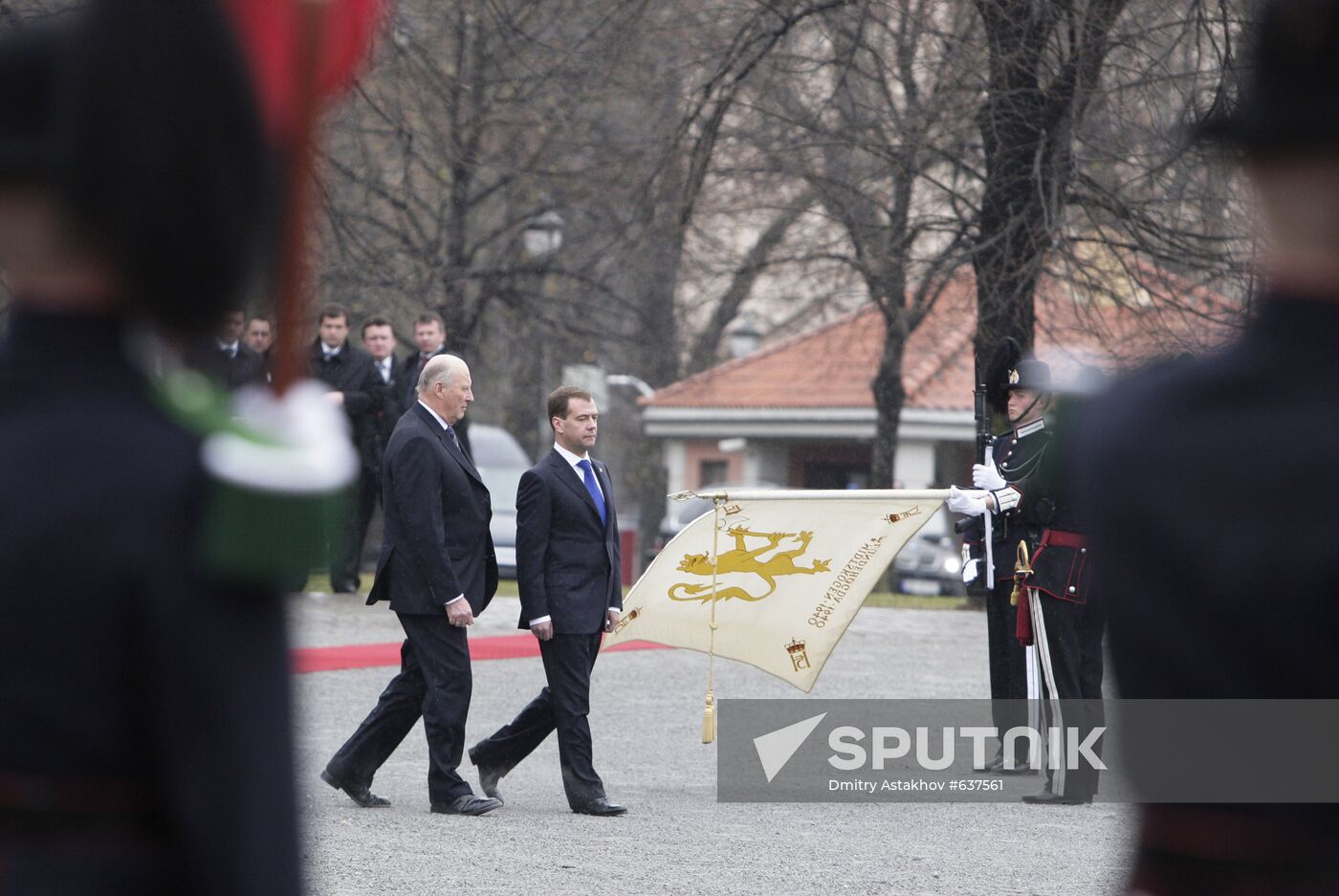 Russian President Dmitry Medvedev visits Norway