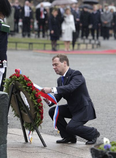Russian President Dmitry Medvedev visits Norway