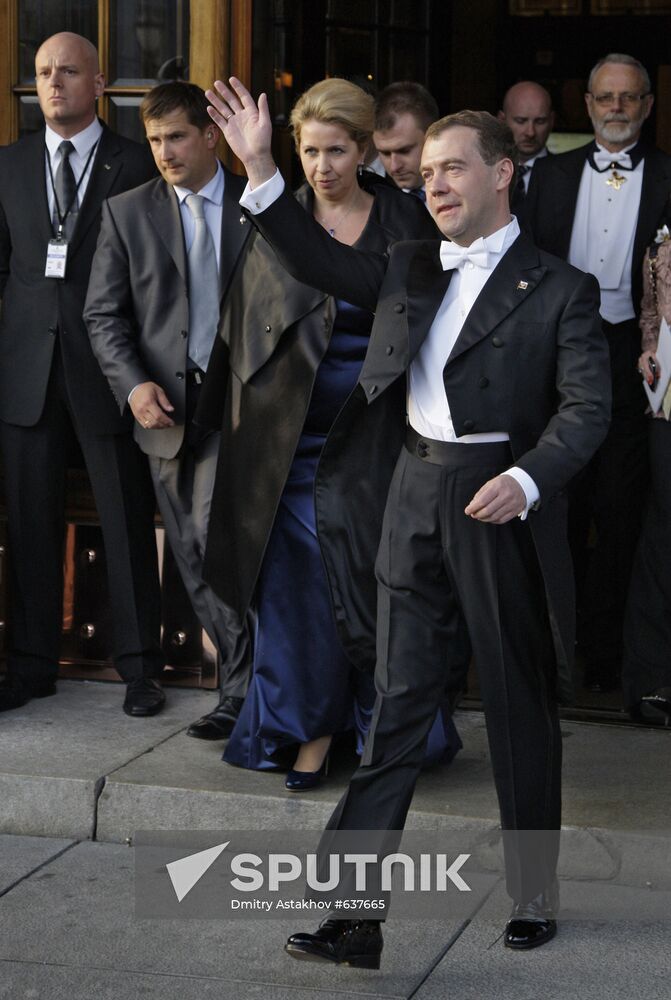 Russian President Dmitry Medvedev visits Norway