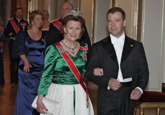 Russian President Dmitry Medvedev visits Norway