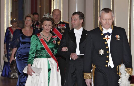 Russian President Dmitry Medvedev visits Norway