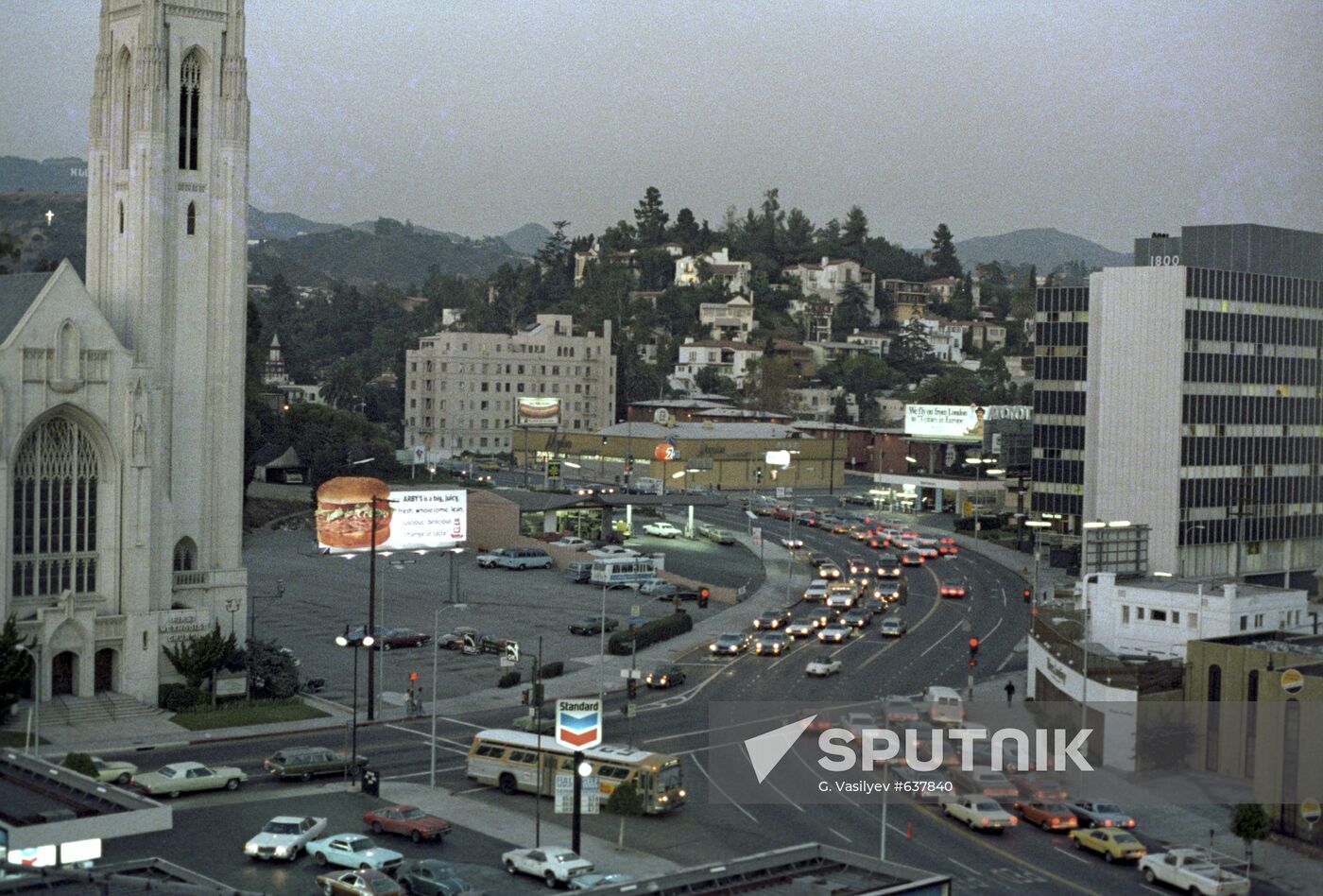 Hollywood in the evening