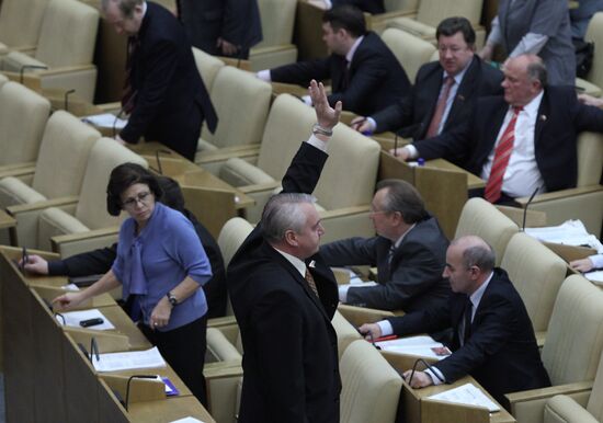 Meeting of Russian State Duma on April 27