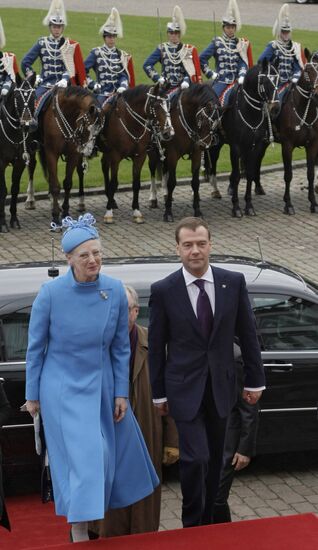 Russian President Medvedev visits Denmark