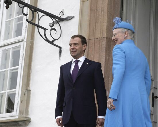 Russian President Medvedev visits Denmark