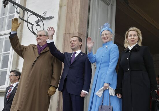 Russian President Medvedev visits Denmark