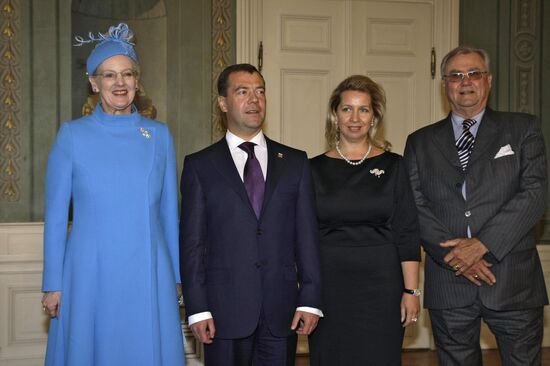 Russian President Medvedev visits Denmark