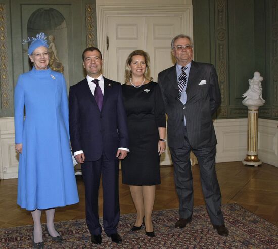 Russian President Medvedev visits Denmark