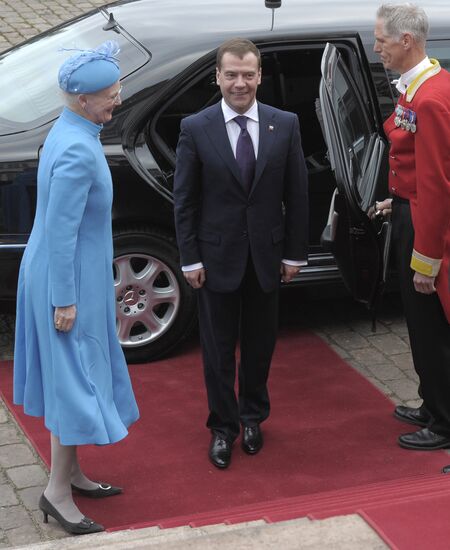Russian President Medvedev visits Denmark