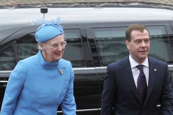 Russian President Medvedev visits Denmark
