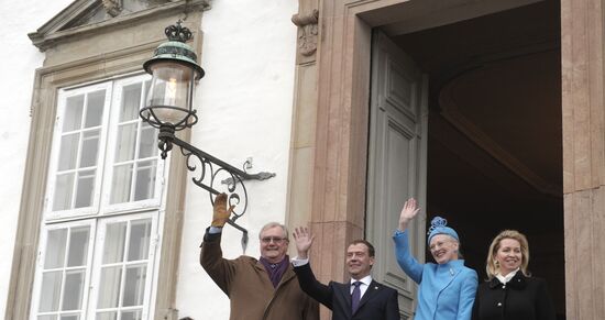 Russian President Medvedev visits Denmark