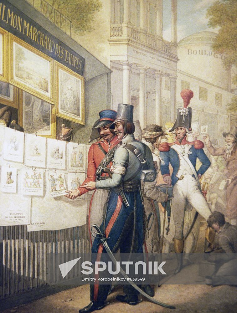Reproduction of "Russian Cossacks in Paris" by George Opitz