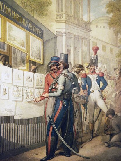 Reproduction of "Russian Cossacks in Paris" by George Opitz