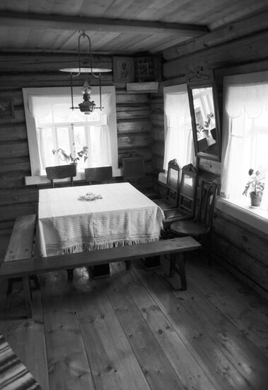 Peasant Vladimir Shulgin`s house in Gorky village.