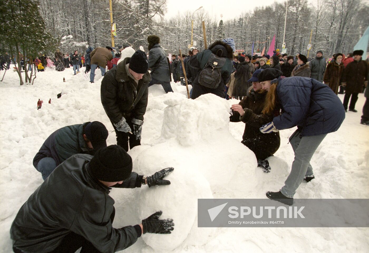 Championship of sculpting snow figures