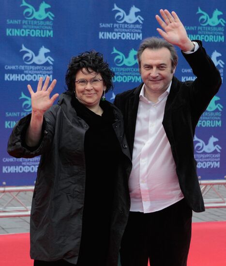 Film director Alexei Uchitel with wife