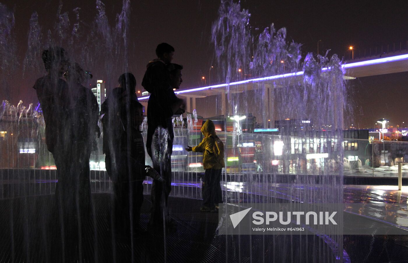 Visitors view items at Denmark Pavilion at World Expo 2010