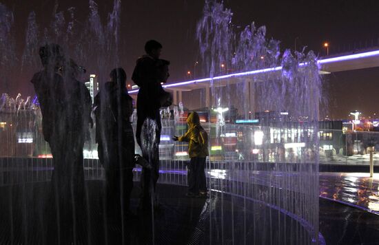 Visitors view items at Denmark Pavilion at World Expo 2010