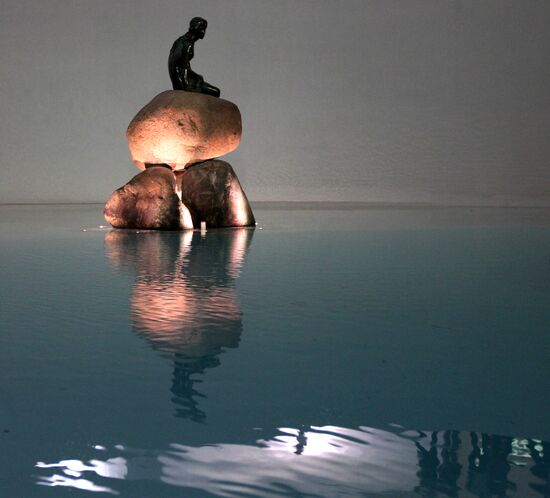 Little Mermaid sculpture displayed at Denmark Pavilion