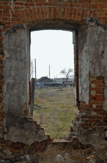 Muslyumovo village polluted by radiation in 1957