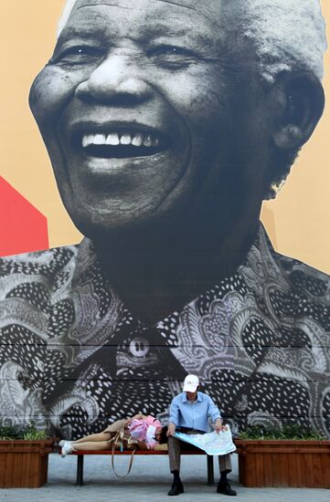 Visitors at Africa Pavilion at Shanghai World Expo