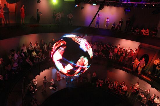 Visitors view items at Germany Pavilion at World Expo 2010