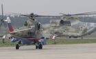 Helicopter units rehearse for Victory Parade air show