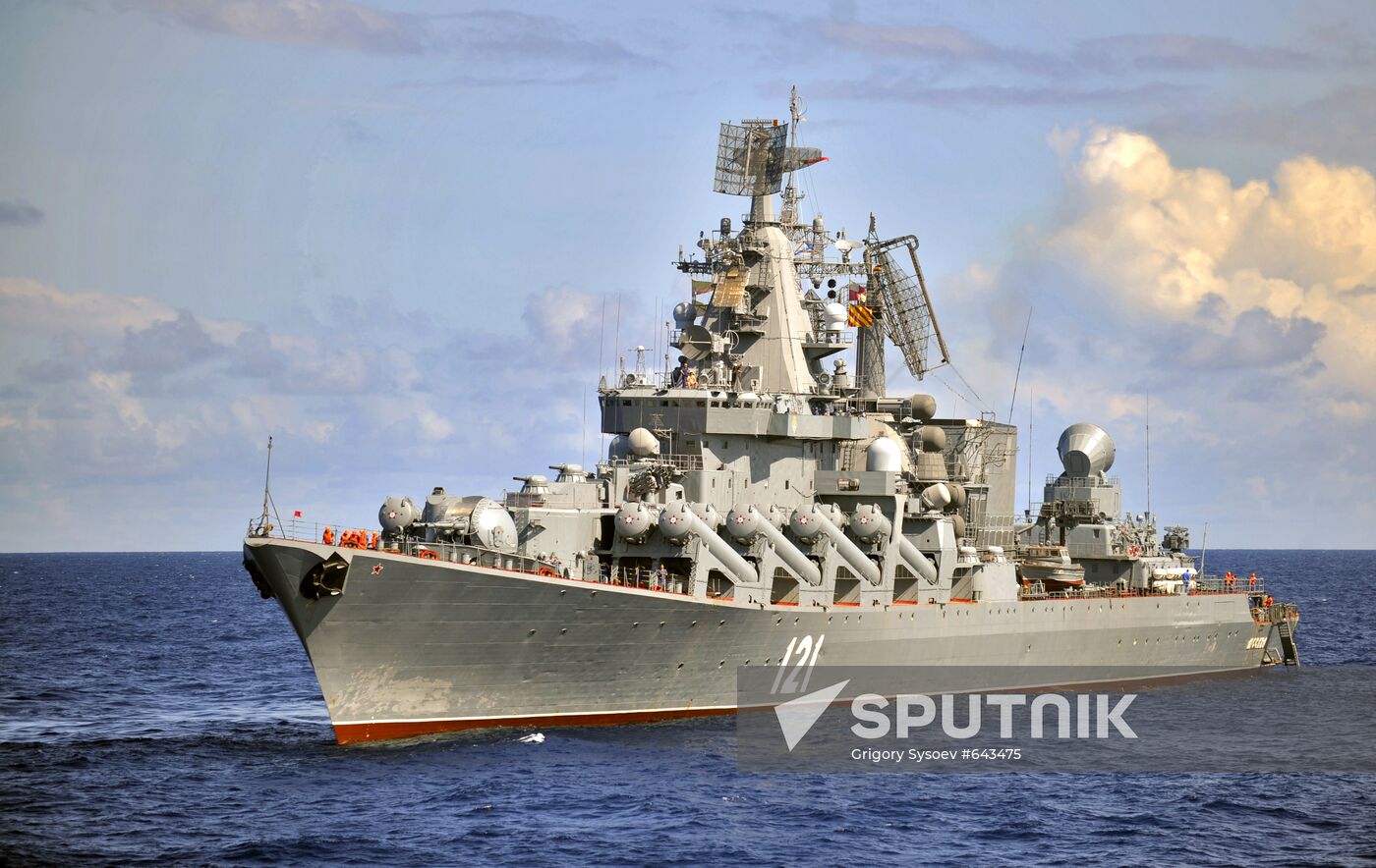 The Moskva guided missile cruiser