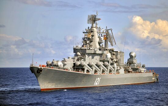 The Moskva guided missile cruiser