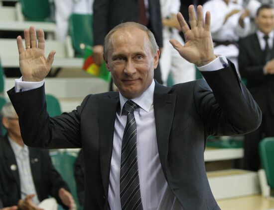 Vladimir Putin visiting Martial Arts Palace in Kazan