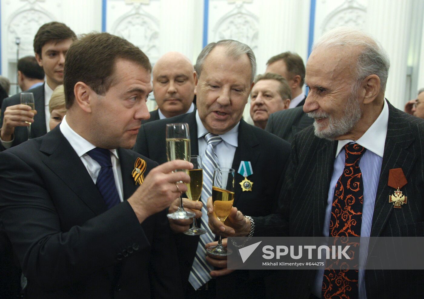 Dmitry Medvedev gives state medals in the Kremlin
