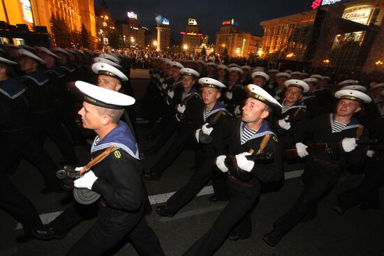 General rehearsal for Victory Day parade in Kiev