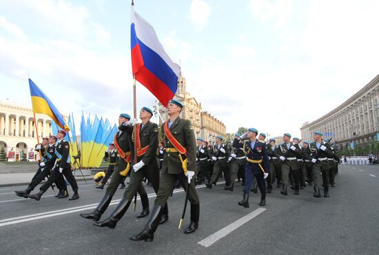 General rehearsal for Victory Day parade in Kiev