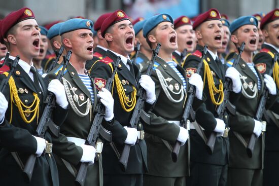 General rehearsal for Victory Day parade in Kiev